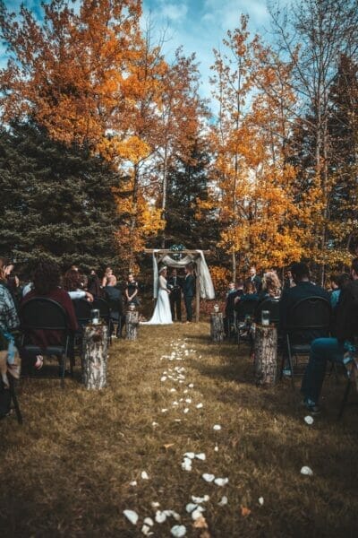 Ceremonia de boda en el campo